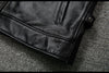 Men’s Genuine Calfskin Black Leather Jacket