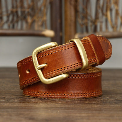Women’s Leather Belt for Jeans in Top-Grain Cowhide