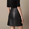 Women A-Line Genuine Sheepskin Leather Skirt