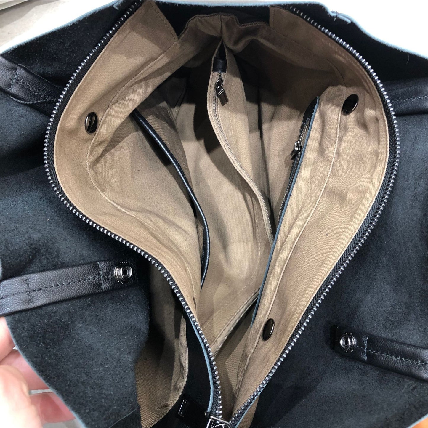 Genuine leather large women shoulder tote bag