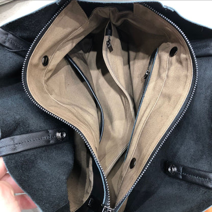 Genuine leather large women shoulder tote bag