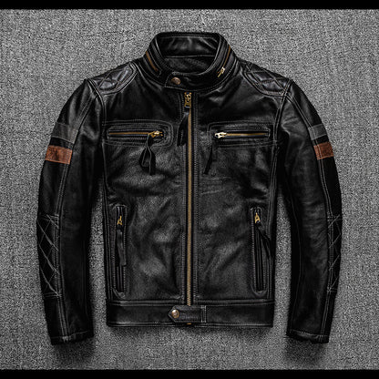 Men’s Premium Genuine Leather Biker Jacket