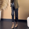 Women's high waisted faux leather pants