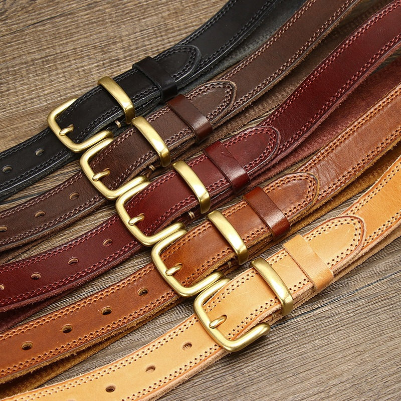 Women’s Leather Belt for Jeans in Top-Grain Cowhide