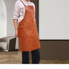 Genuine Leather Cooks Apron with Cross Back Straps