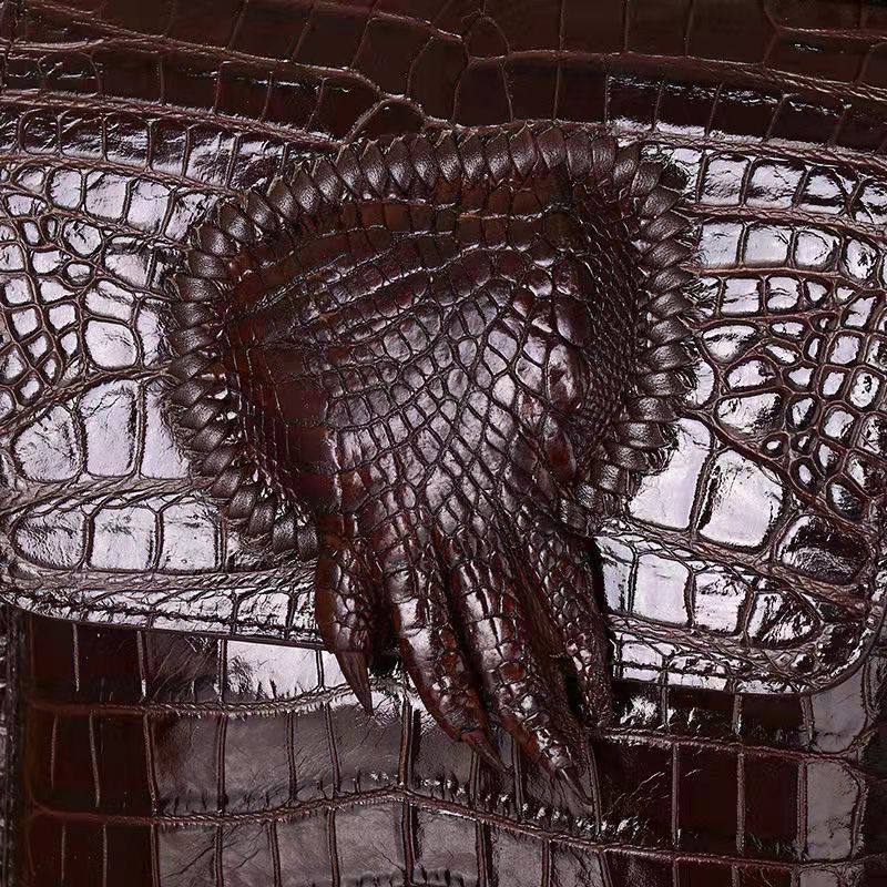 Genuine leather men’s crocodile texture crossbody sling bag