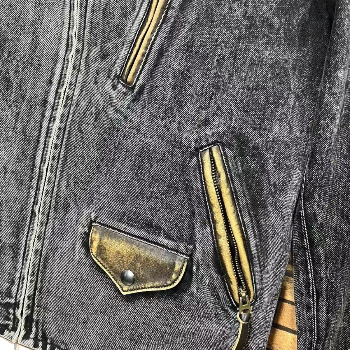 Retro venom patchwork denim jacket