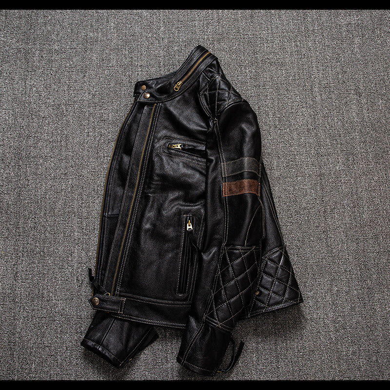 Men’s Premium Genuine Leather Biker Jacket