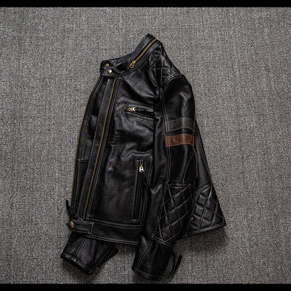 Men’s Premium Genuine Leather Biker Jacket