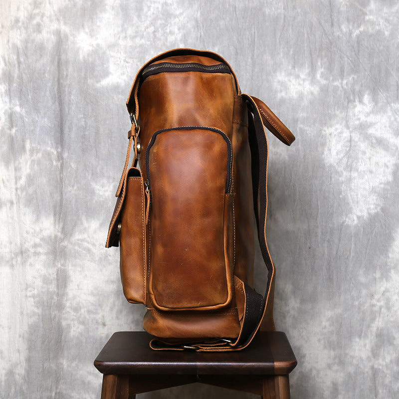 Men’s genuine leather backpack for work