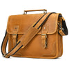 Retro crazy horse leather men briefcase