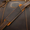 Men’s full-grain leather travel duffle bag