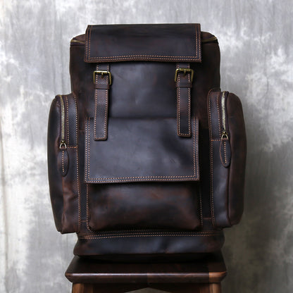 Men’s genuine leather backpack for work