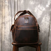 Mens crazy horse leather travel duffle bag