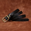 Women’s Embossed Leather Belt Crocodile Pattern Cowhide