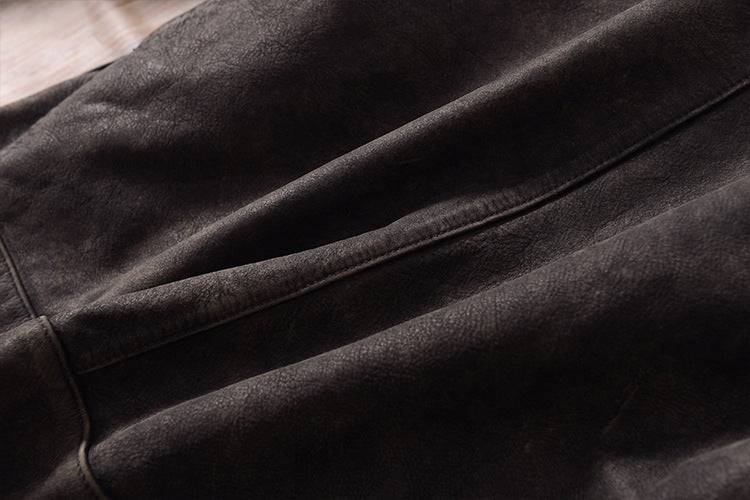 Washed Vintage Men’s Genuine Leather Jacket