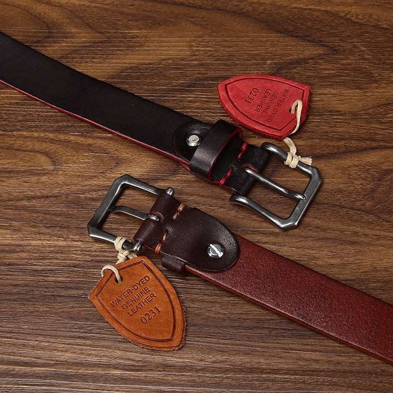 Women’s Leather Belt in Two-Tone Top-Grain Cowhide