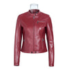 Korean slim fit cropped sheepskin leather jacket