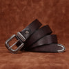 Genuine Leather Belt for Women with Pebbled Texture
