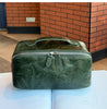 Leather Cosmetic Bag in Tan Top-Grain Cowhide for Travel