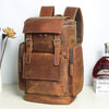 Crazy horse leather travel backpack