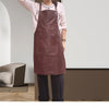 Genuine Leather Cooks Apron with Cross Back Straps