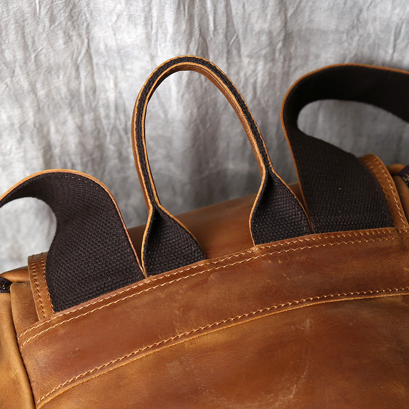 Men’s genuine leather backpack for work