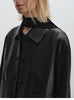 Women’s Genuine Sheepskin Black Leather Coat