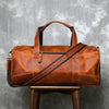 Retro crazy horse leather travel duffel bag