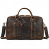 Crazy horse leather men travel duffle bag