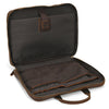 Retro crazy horse leather slim briefcase
