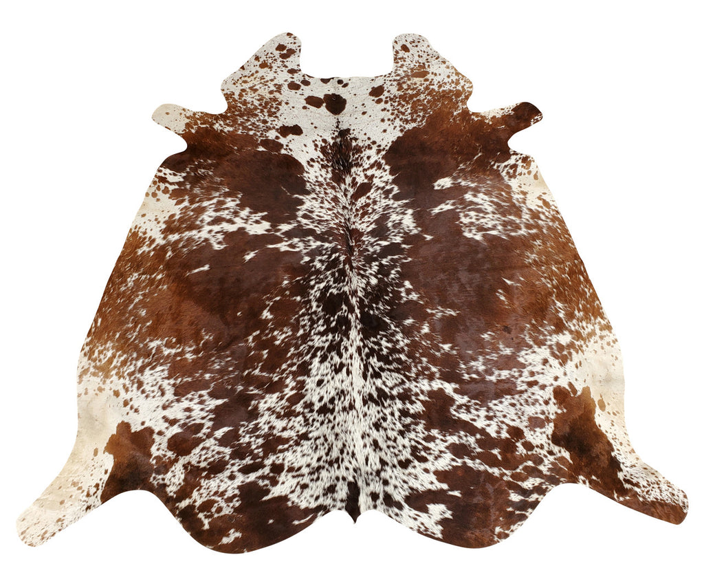 Exotic Tobacco Brown Cowhide Rug 6ft x 5.6ft