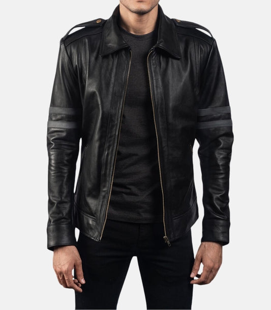 Black Leather Biker Jacket