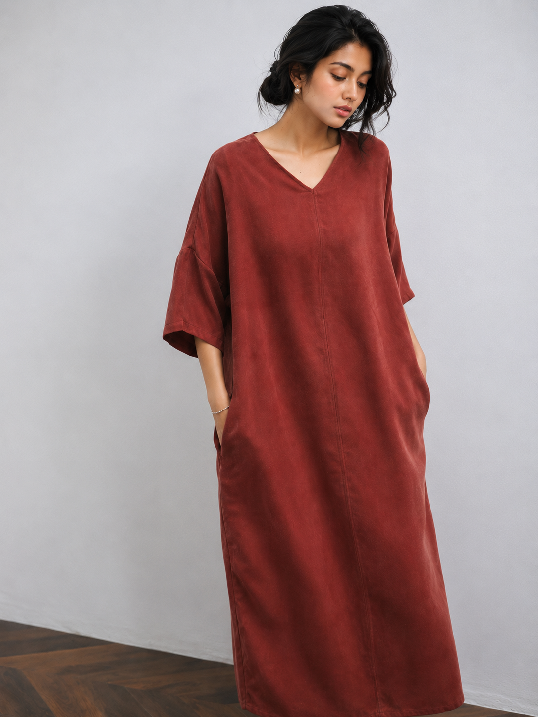 Summer Dresses For Women Loose V Neck Maxi Dress