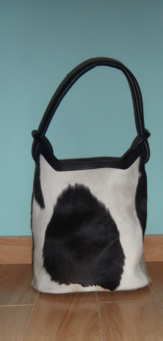 Cow Hide Purse brown and white