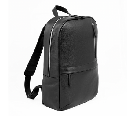 Black Genuine Leather Backpack