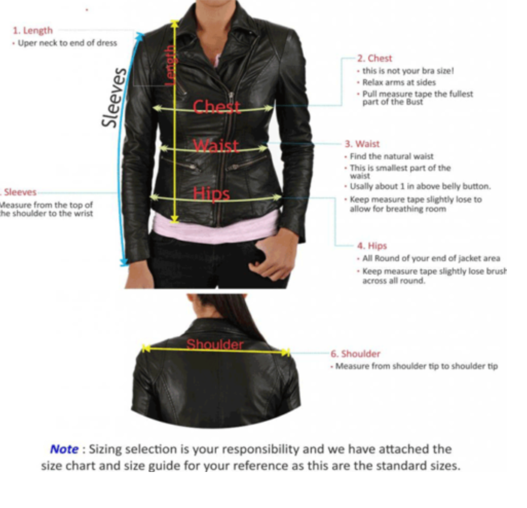 Women’s Blue Leather Biker Jacket