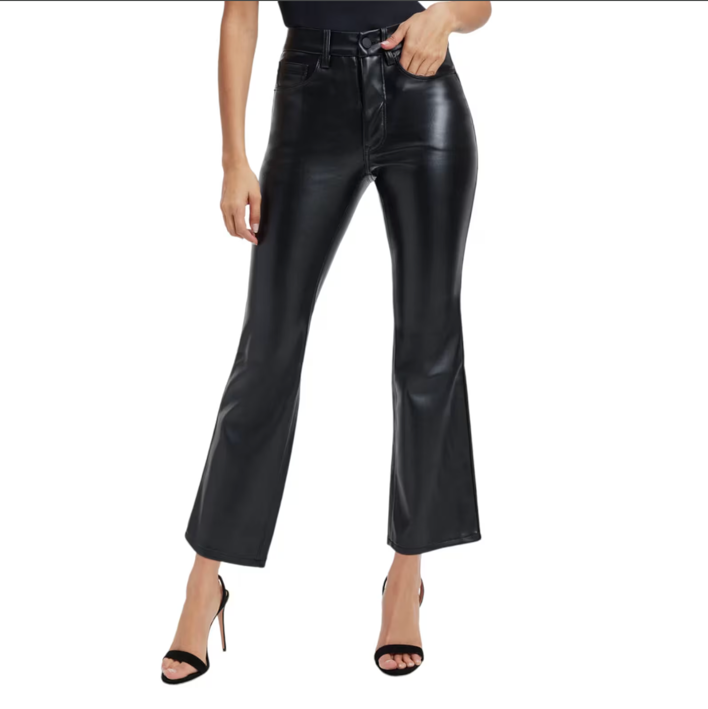 black leather pants women