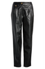 high rise leather pants women