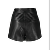 black leather shorts high waist