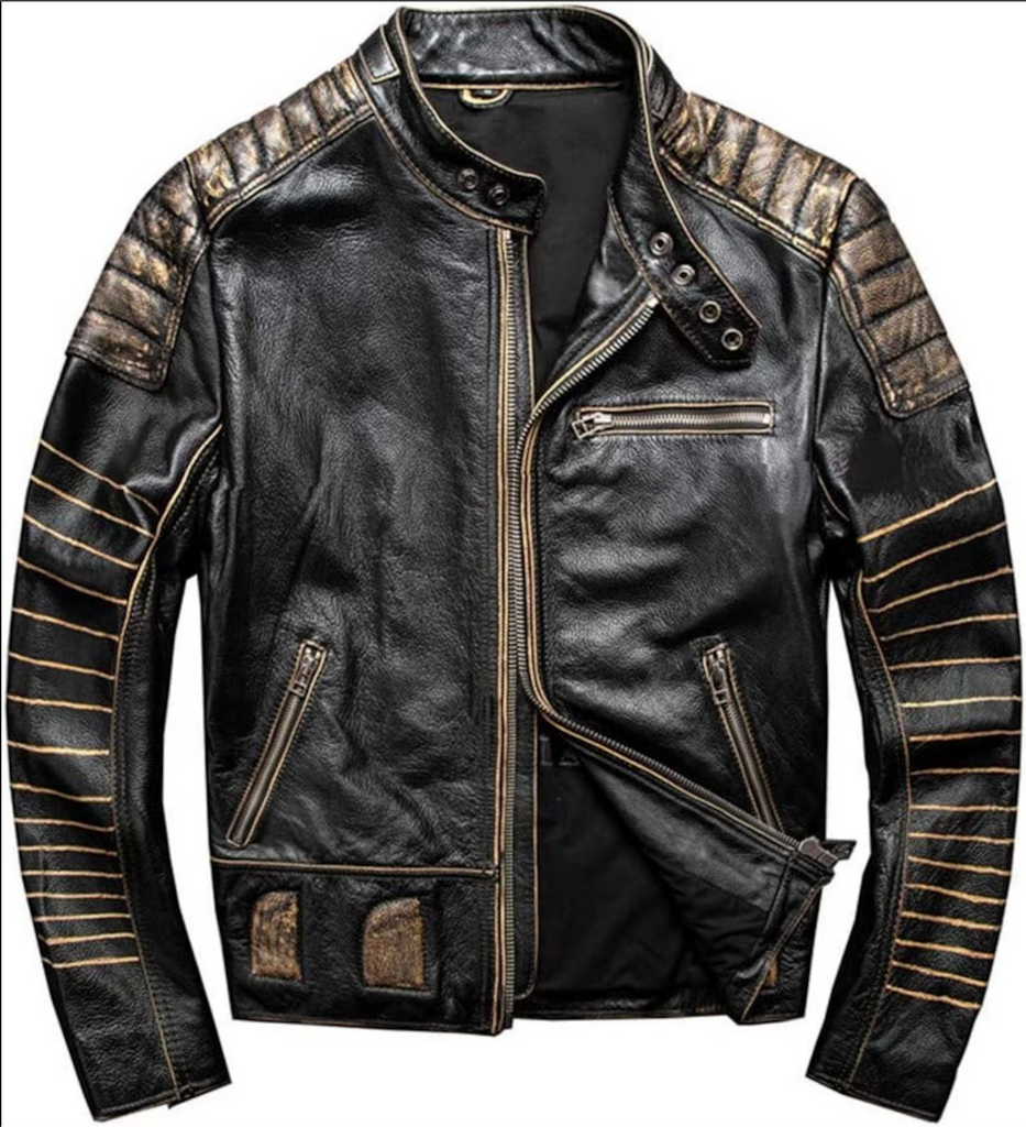 mens real leather waxed jacket