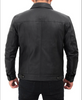 men's slim fit leather shirt