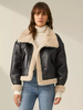 bomber womens leather jacket