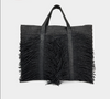 Large Fringe Straw Tote Bag for Women