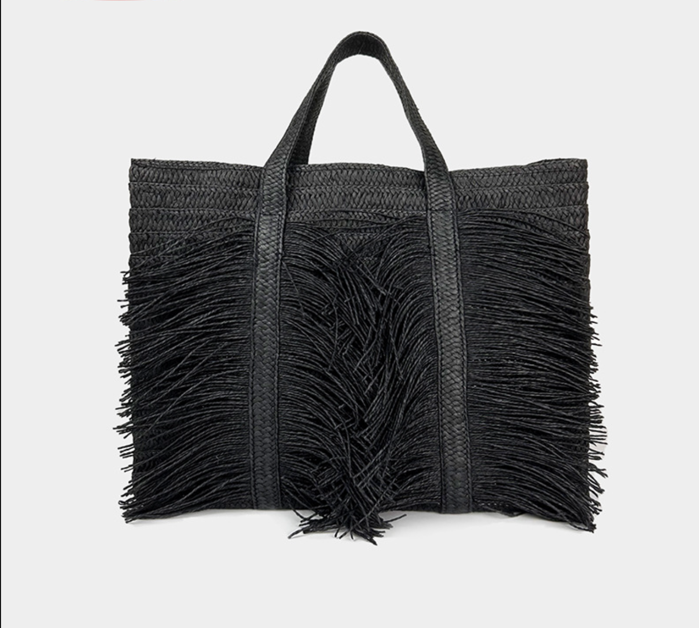 Large Fringe Straw Tote Bag for Women