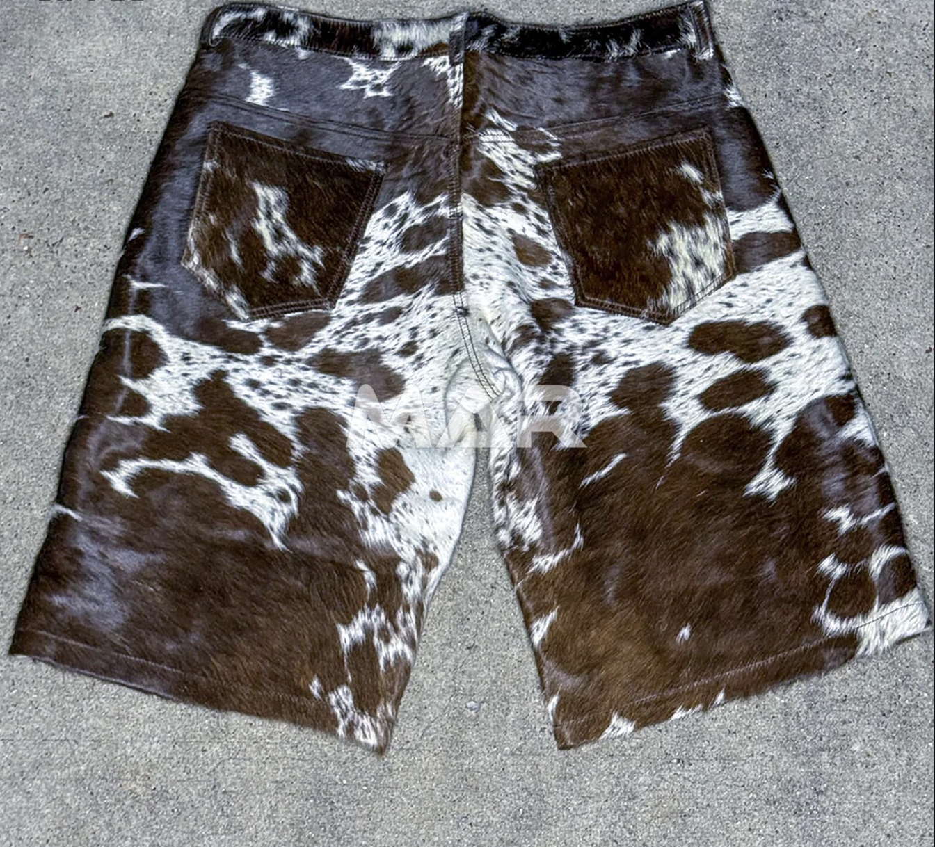 Men Hair-On Cowhide Western Shorts