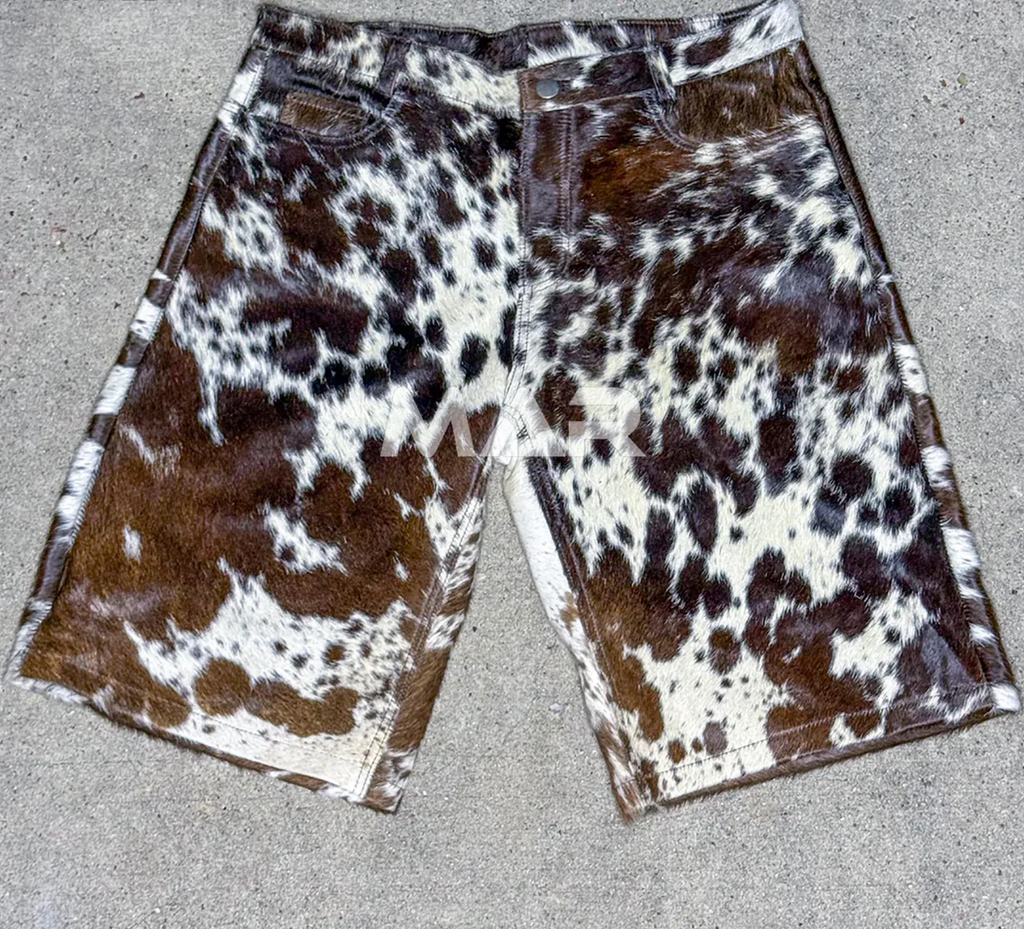 Men Hair-On Cowhide Western Shorts