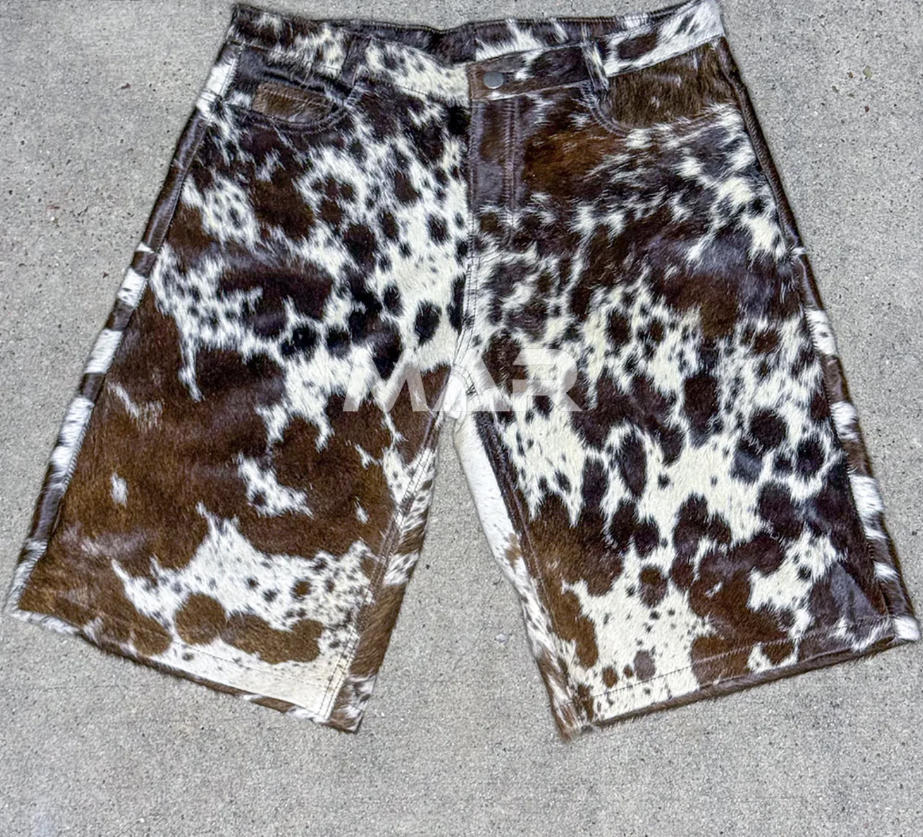 Men Hair-On Cowhide Western Shorts