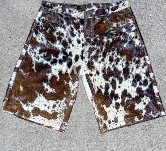 Men Hair-On Cowhide Western Shorts