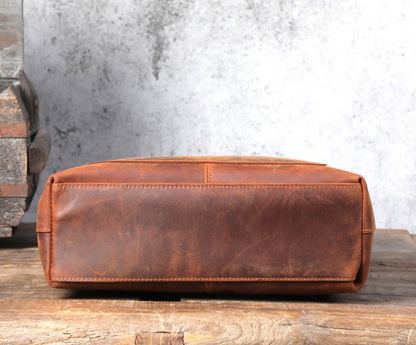 Real Cowhide Leather Tote Bag Crazy Horse